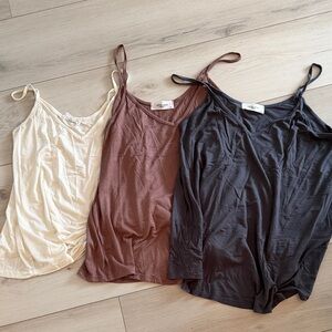 Bundle of 3 Carly Jean Los Angeles Fave Spaghetti Strap Tops